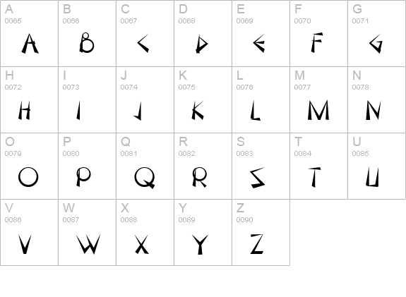 Demotte Bold uppercase A-Z preview
