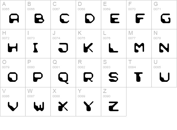 Demun Lotion uppercase A-Z preview