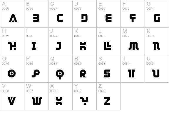 Dendritic Voltage uppercase A-Z preview
