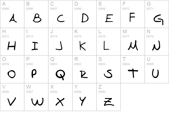 Denise Sans uppercase A-Z preview