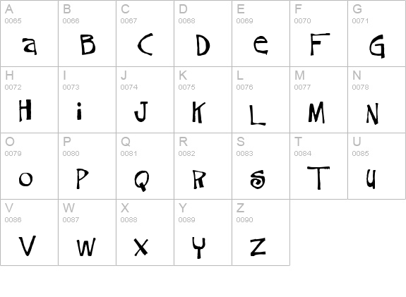 DenneyOne uppercase A-Z preview