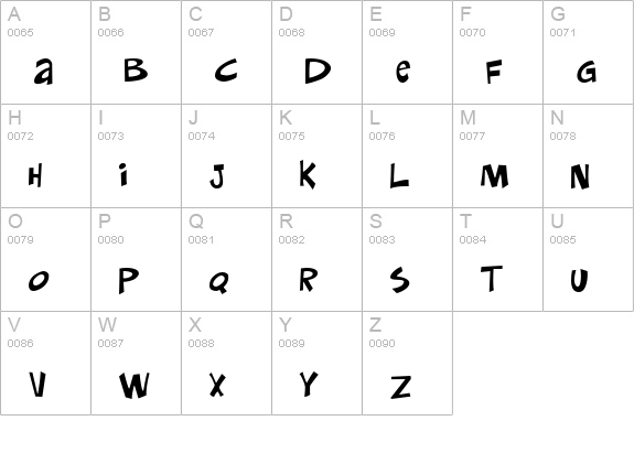 DenneyTwo uppercase A-Z preview