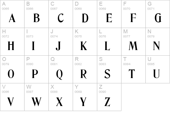 DenverSerial-Bold uppercase A-Z preview