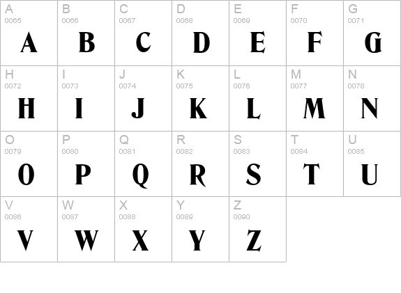 DenverSerial-Heavy-Regular uppercase A-Z preview