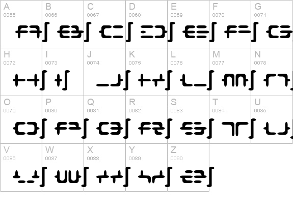 DEOXY uppercase A-Z preview