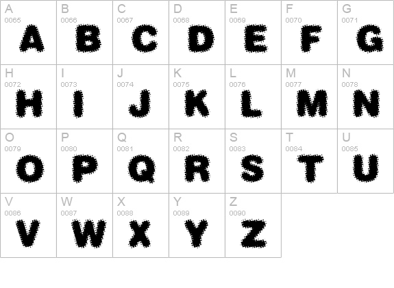 Dephunked BRK uppercase A-Z preview