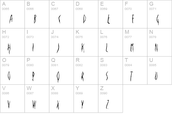 Deportees uppercase A-Z preview