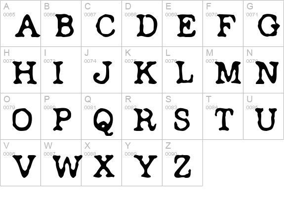 Depot uppercase A-Z preview