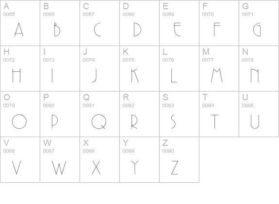 Derer uppercase A-Z preview