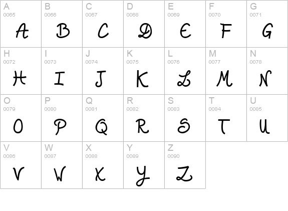 Desard uppercase A-Z preview