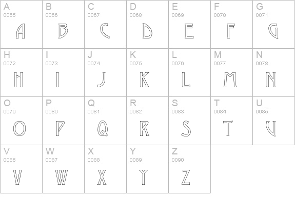 Desdemona uppercase A-Z preview