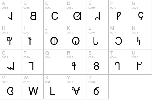 Desert uppercase A-Z preview