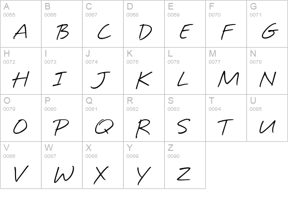 DesertDogHmk uppercase A-Z preview
