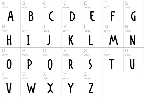 Desiderata uppercase A-Z preview