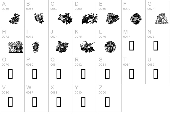 Design1 uppercase A-Z preview