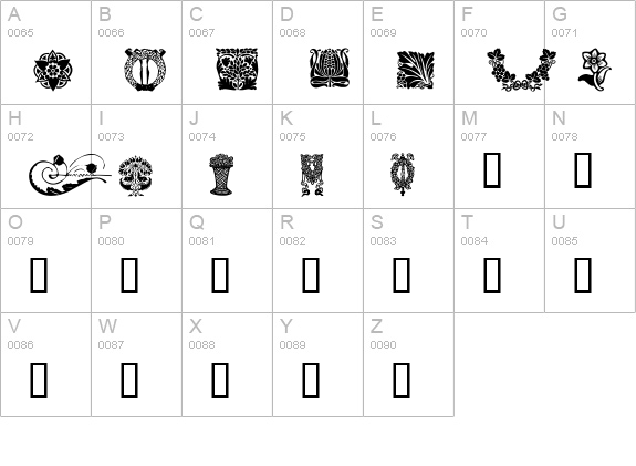 Design4 uppercase A-Z preview