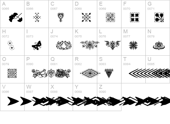 Designer Stuff uppercase A-Z preview