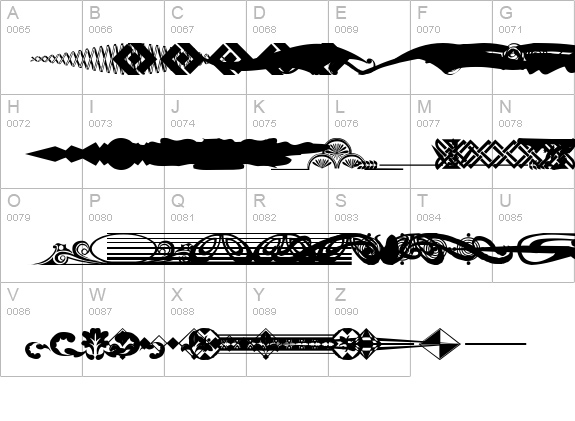 DesignerDividers uppercase A-Z preview