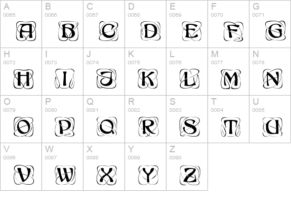 DesignerTitlingCaps uppercase A-Z preview