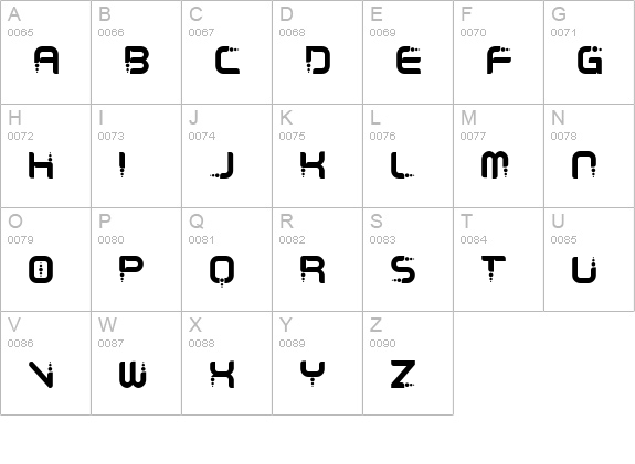 Despair uppercase A-Z preview