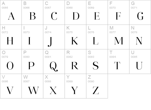 Destine uppercase A-Z preview