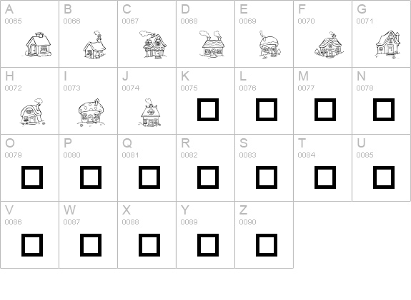 Destiny's Little Houses uppercase A-Z preview