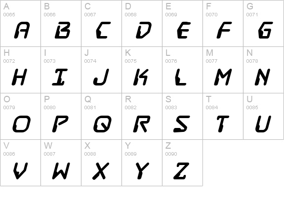 DestructoBeam BB Bold uppercase A-Z preview