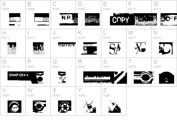 Determination uppercase A-Z preview
