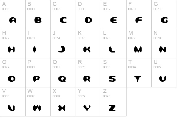 Detonator Condensed uppercase A-Z preview