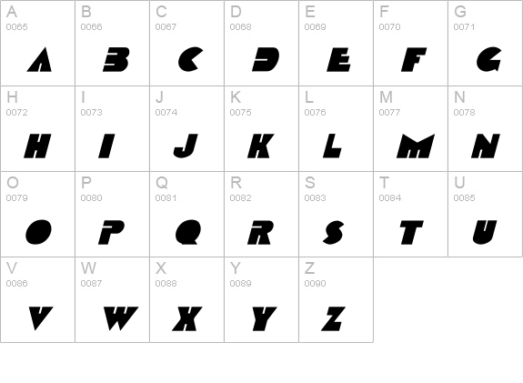 Devendra Italic uppercase A-Z preview