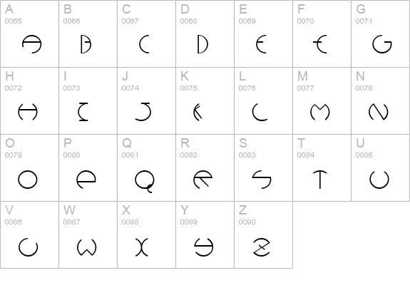 Devil Normal uppercase A-Z preview