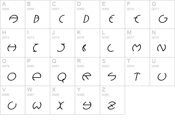 Devil BoldItalic uppercase A-Z preview
