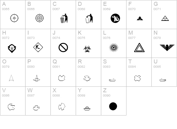 Devil inside uppercase A-Z preview