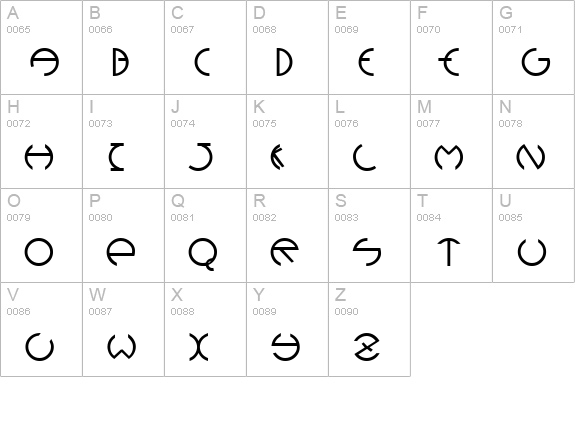 Devil Medium Normal uppercase A-Z preview
