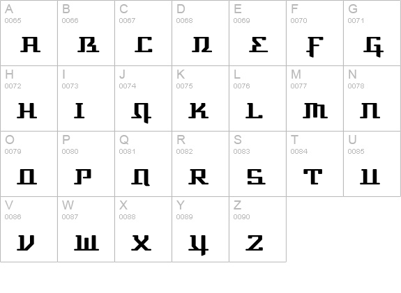 DevilleThruster-DeluxeOne uppercase A-Z preview