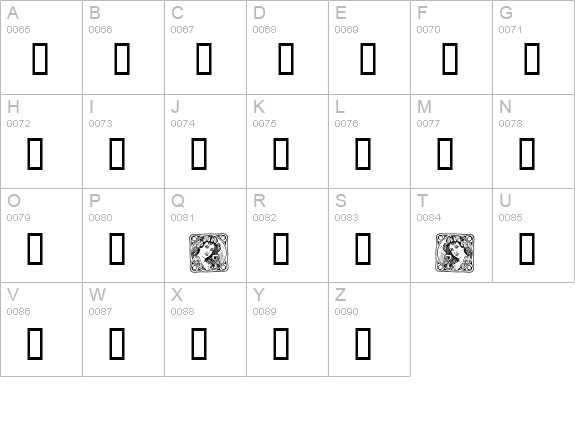 Devils and Dragons uppercase A-Z preview