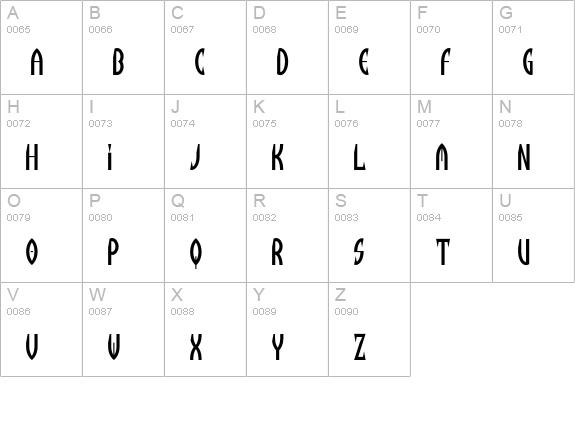 Devit uppercase A-Z preview