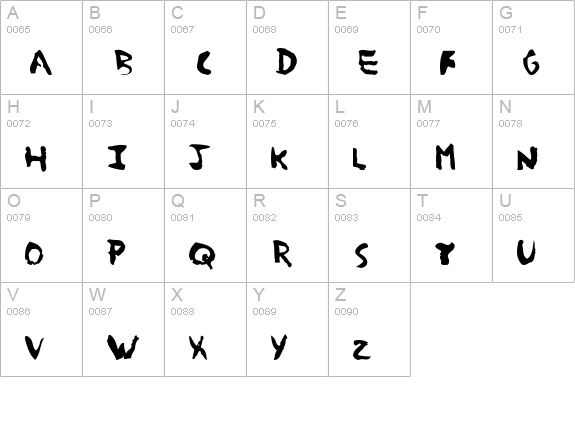 Devotion uppercase A-Z preview