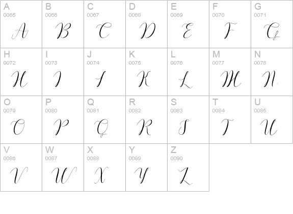 Dewi Script uppercase A-Z preview