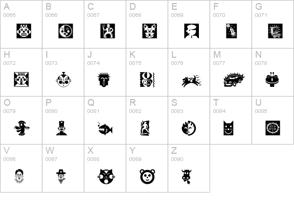 DF Attitudes uppercase A-Z preview