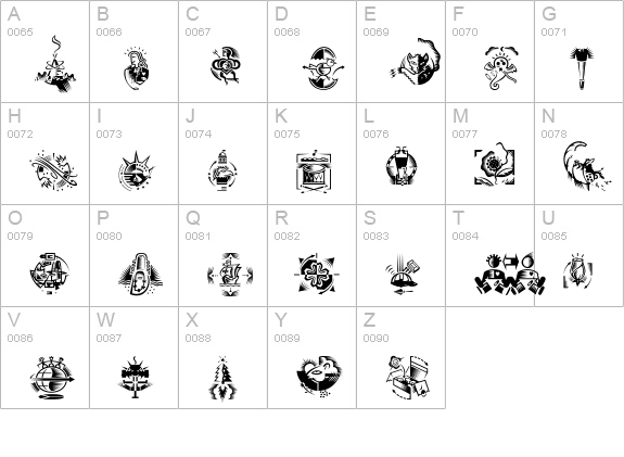 DF Celebrations Plain uppercase A-Z preview