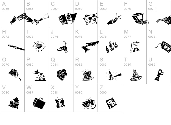 DF Commercials Plain uppercase A-Z preview