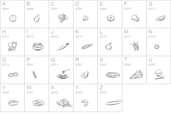DF Delectables uppercase A-Z preview
