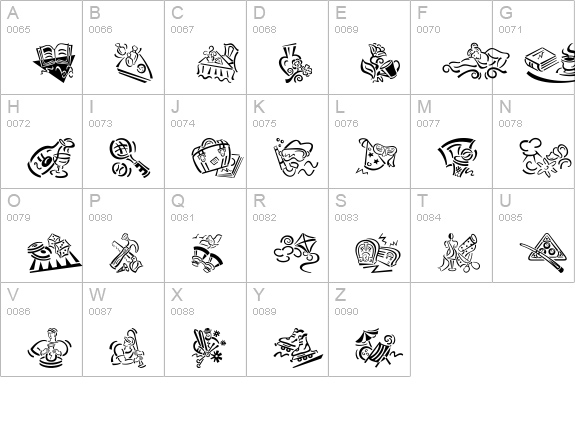 DF Diversions uppercase A-Z preview