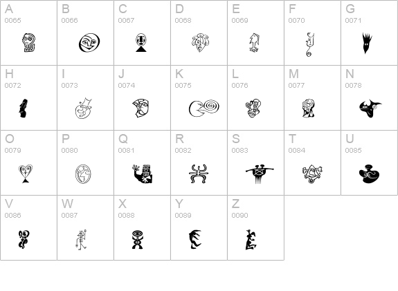 DF Moderns uppercase A-Z preview