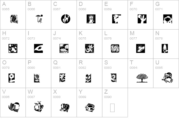 DF Naturals uppercase A-Z preview
