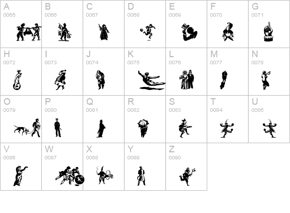 DF Primitives uppercase A-Z preview