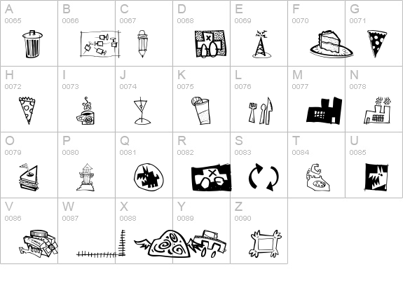 DF Urbans uppercase A-Z preview