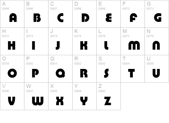 DG_Pump uppercase A-Z preview