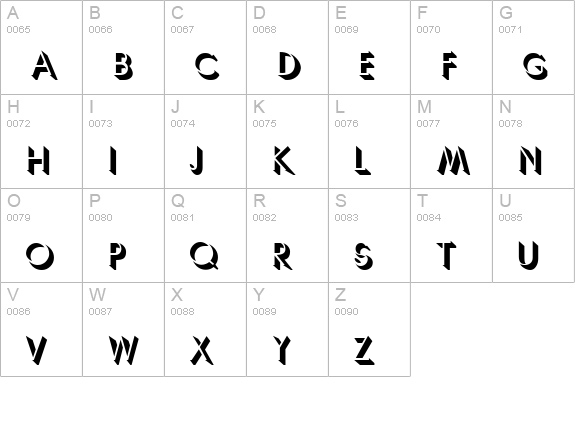DG_Unbra uppercase A-Z preview